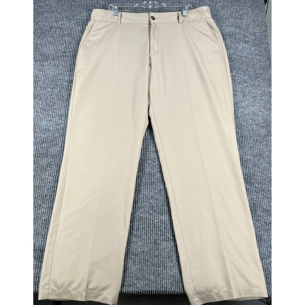Adidas Climalite Golf Pants Mens Size 38x34 Brown Khaki Beige Chino Outdoor